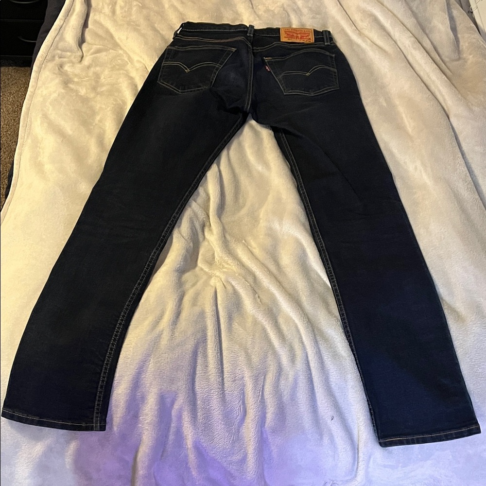 Dark Blue Jeans Mens - Picture 2 of 3